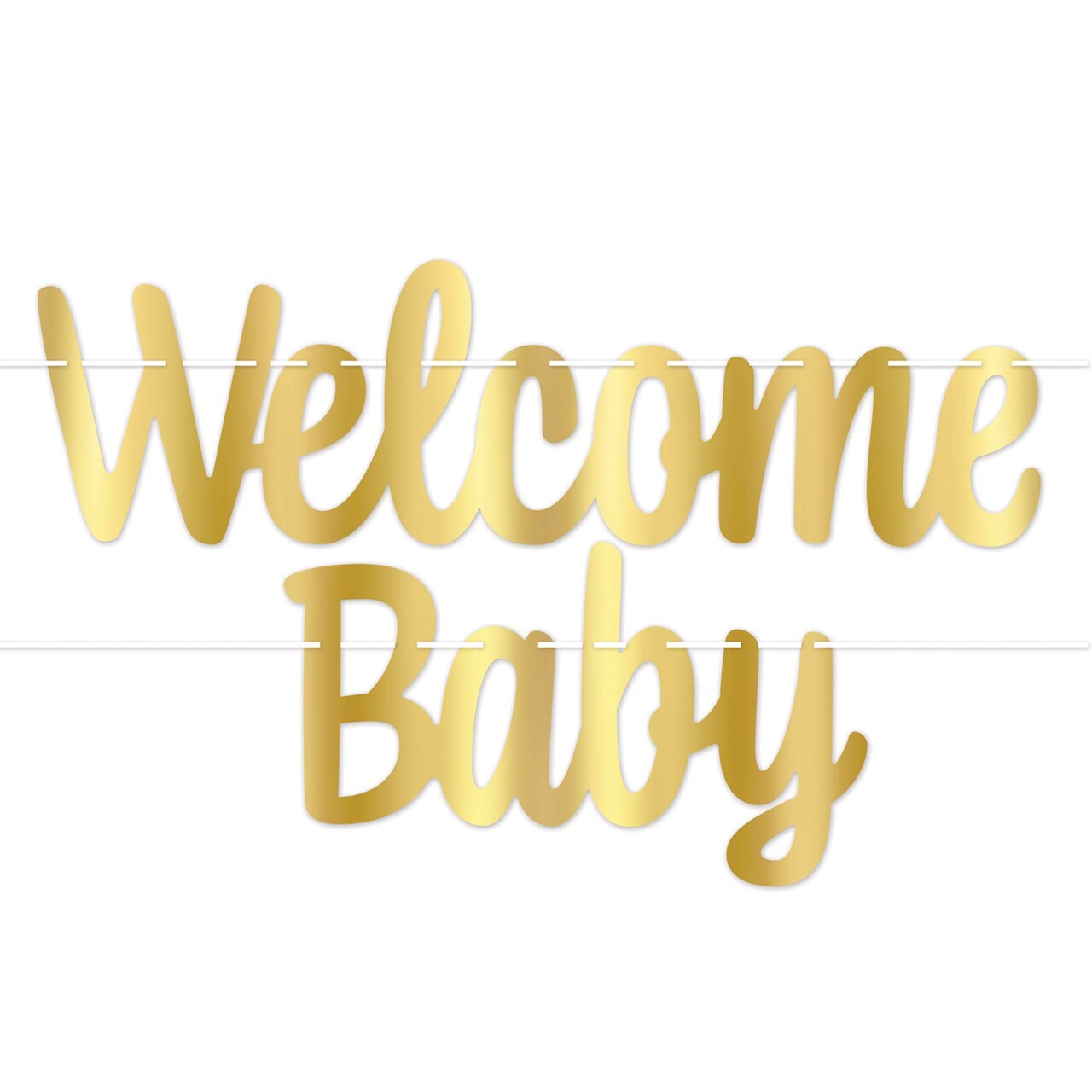 Foil Welcome Baby Streamer, (Pack of 12)